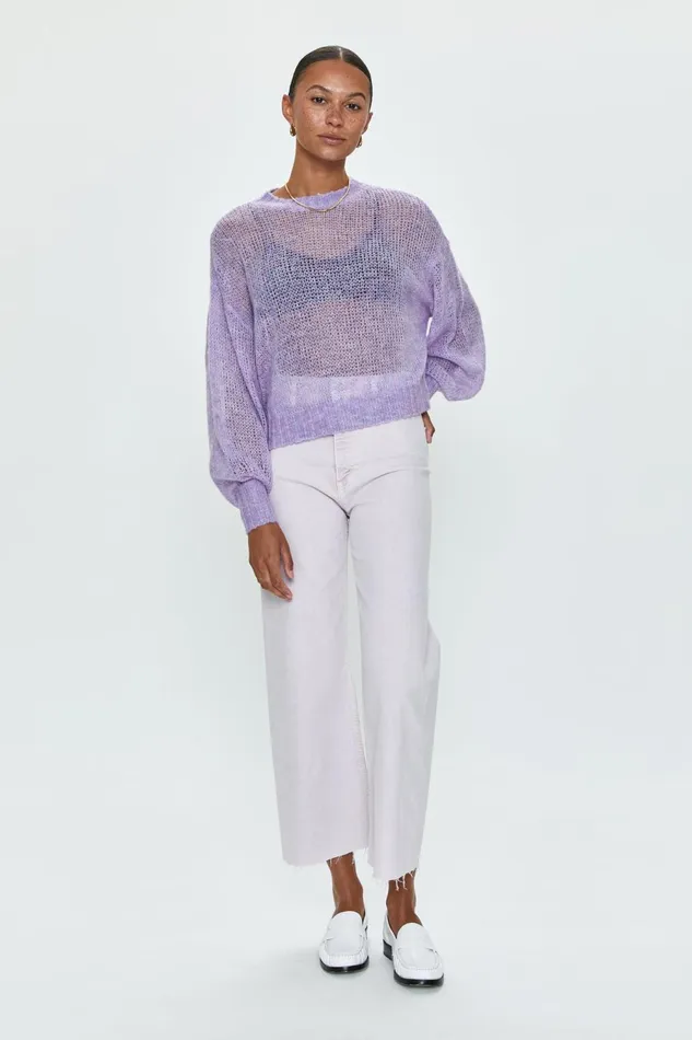 Pistola Denim Penny High Rise Wide Leg Crop 8211 Lavender Haze Women Denim