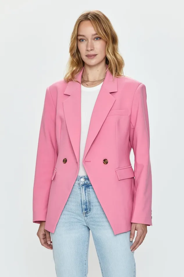 Pistola Denim Remy Double Breasted Blazer 8211 Pink Cosmos Women Jackets and Outerwear Pistola Denim Remy Double Breasted Blazer 8211 Pink Cosmos Women Jackets and Outerwear
