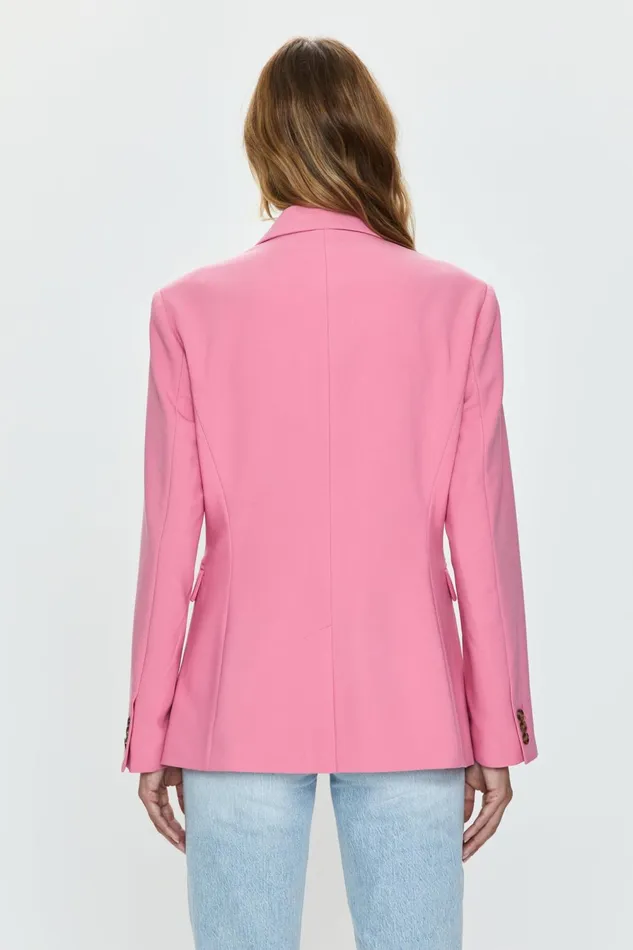 Pistola Denim Remy Double Breasted Blazer 8211 Pink Cosmos Women Jackets and Outerwear