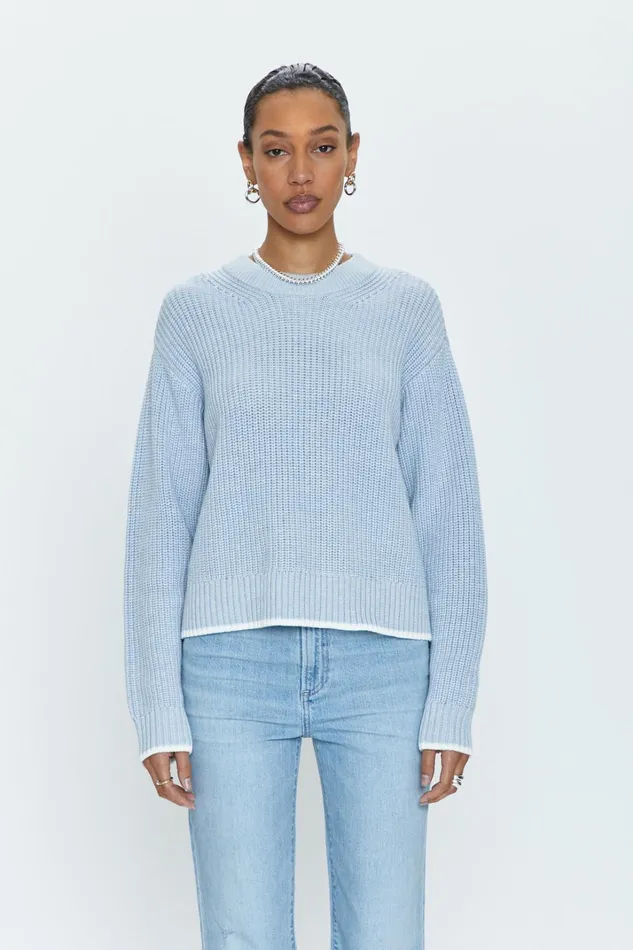 Pistola Denim Ren All Day Sweater 8211 Light Blue Women Sweaters and Knits