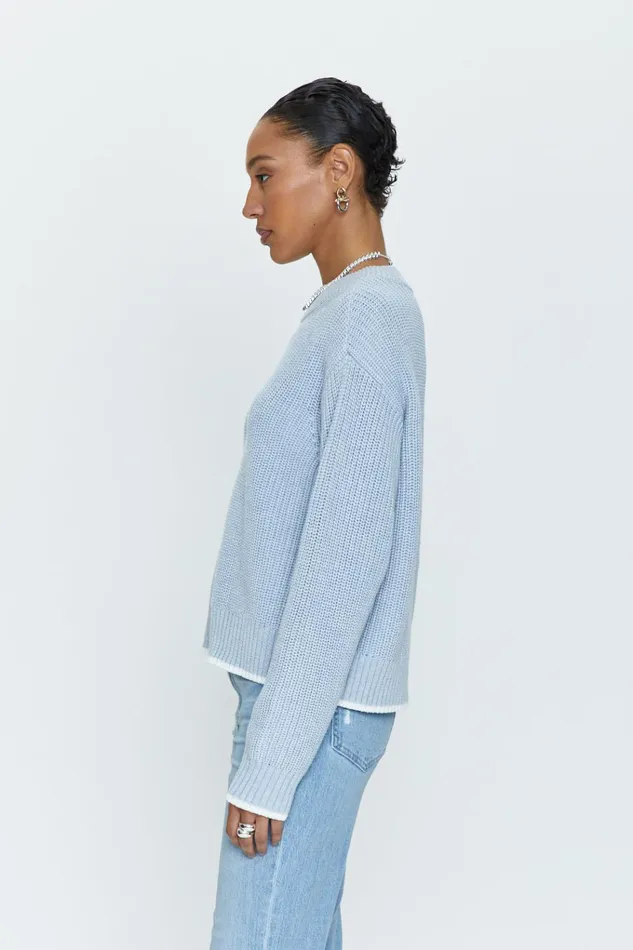 Pistola Denim Ren All Day Sweater 8211 Light Blue Women Sweaters and Knits