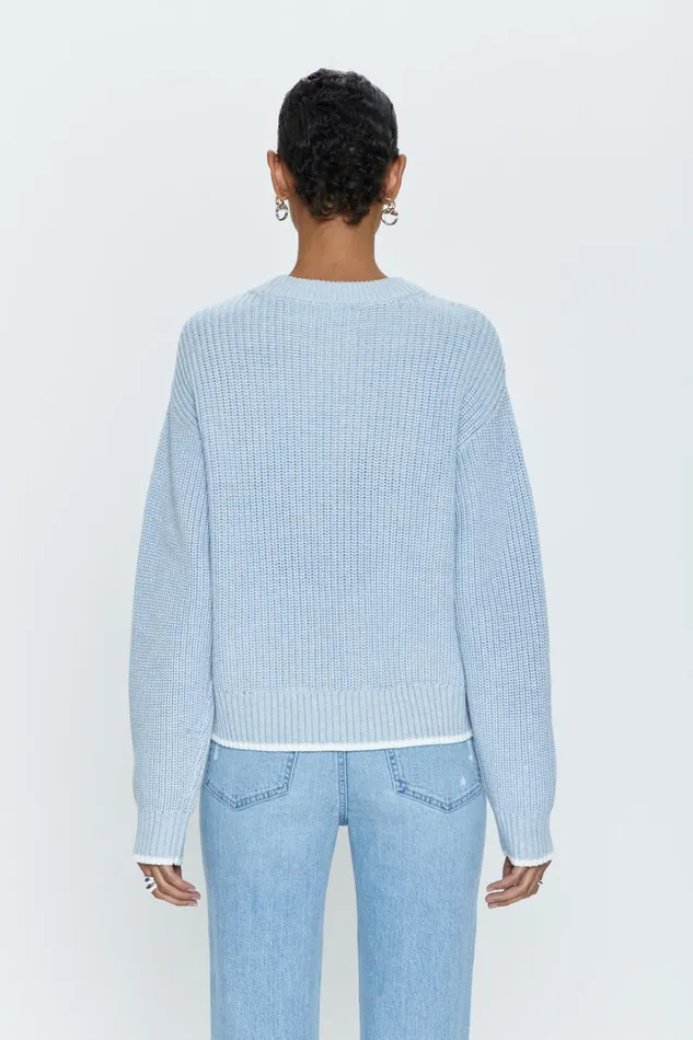 Pistola Denim Ren All Day Sweater 8211 Light Blue Women Sweaters and Knits