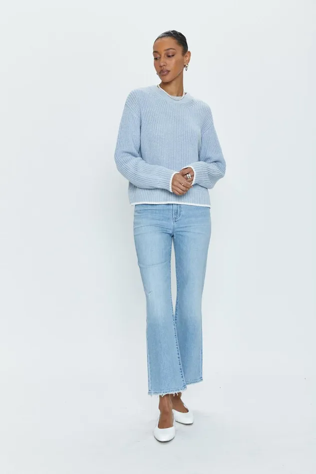 Pistola Denim Ren All Day Sweater 8211 Light Blue Women Sweaters and Knits