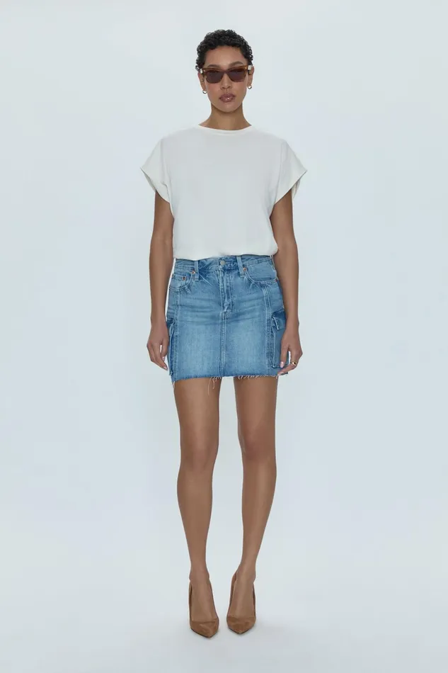 Pistola Denim Rhea Mid Rise Mini Skirt 8211 Heat Women Denim