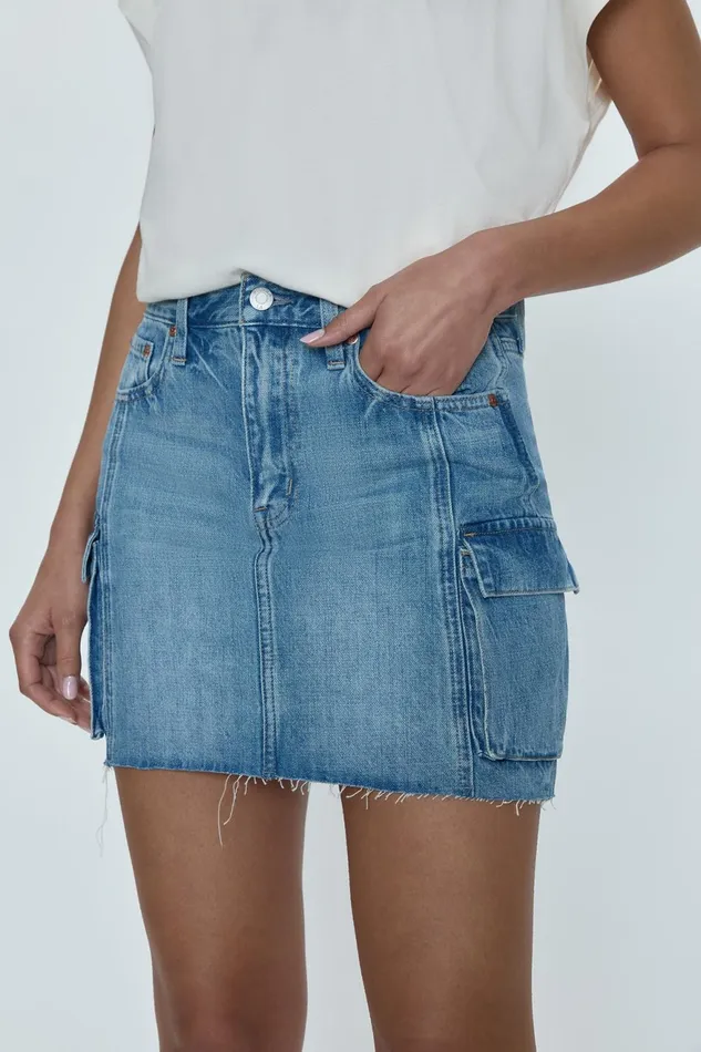 Pistola Denim Rhea Mid Rise Mini Skirt 8211 Heat Women Denim