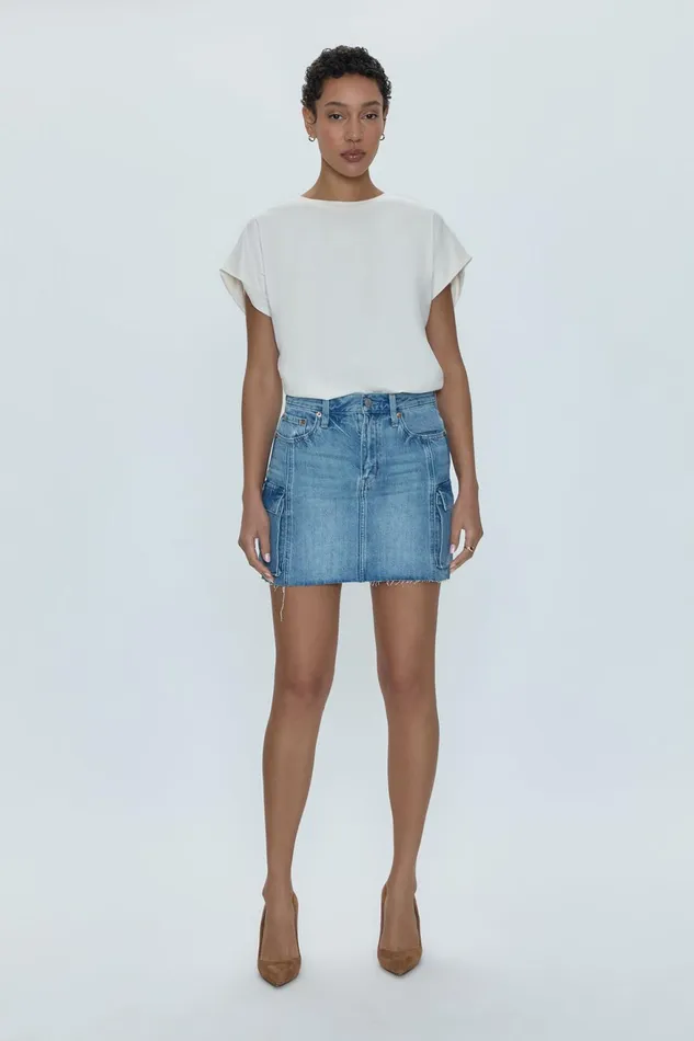 Pistola Denim Rhea Mid Rise Mini Skirt 8211 Heat Women Denim