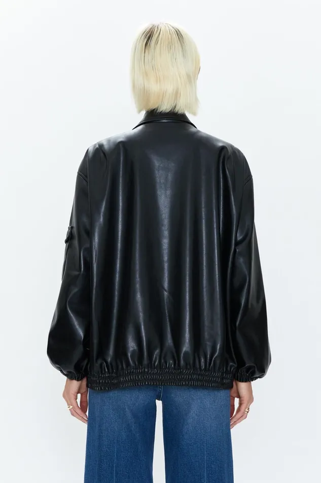 Pistola Denim Rhett Utility Bomber 8211 Noir Women Jackets and Outerwear