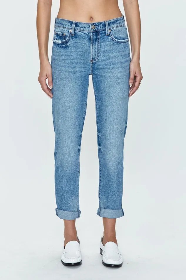 Pistola Denim Riley Mid Rise Relaxed Girlfriend 8211 Hilltop Vintage Women Denim