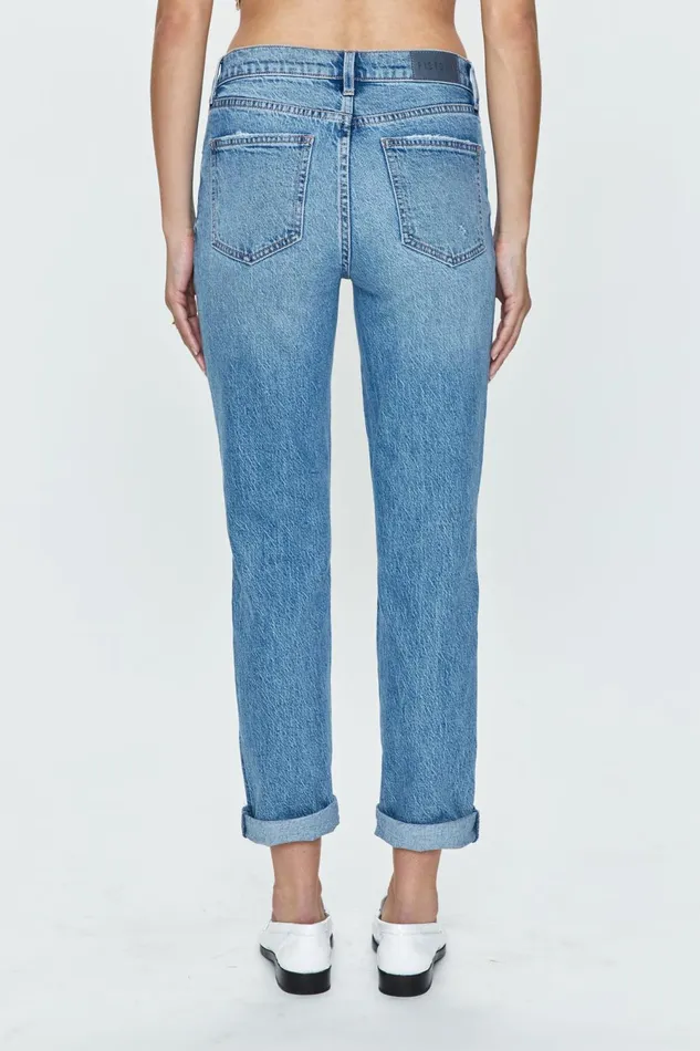 Pistola Denim Riley Mid Rise Relaxed Girlfriend 8211 Hilltop Vintage Women Denim