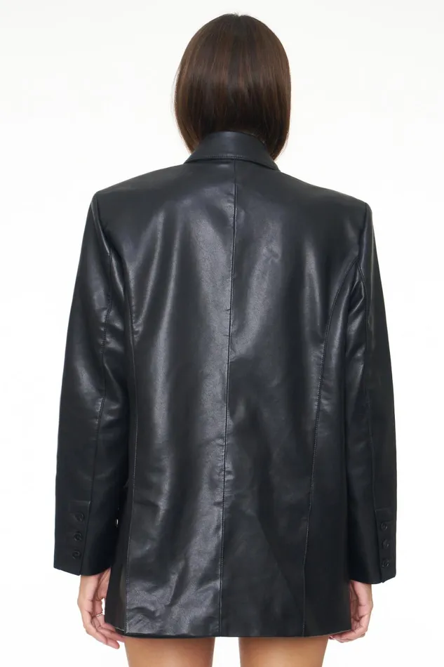 Pistola Denim Roman Oversized Blazer 8211 Noir Women Jackets and Outerwear