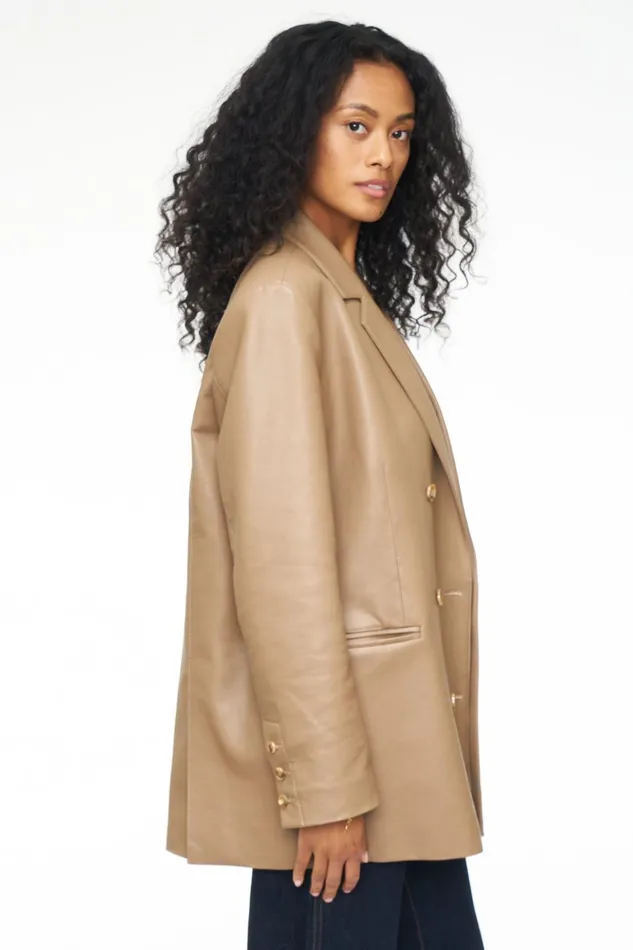 Pistola Denim Roman Oversized Blazer 8211 Taupe Women Jackets and Outerwear