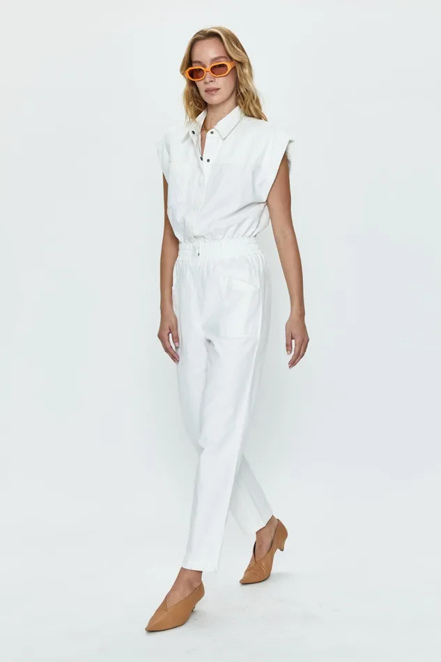 Pistola Denim Rosie Jumpsuit 8211 Porcelain Women Jumpsuits and Rompers