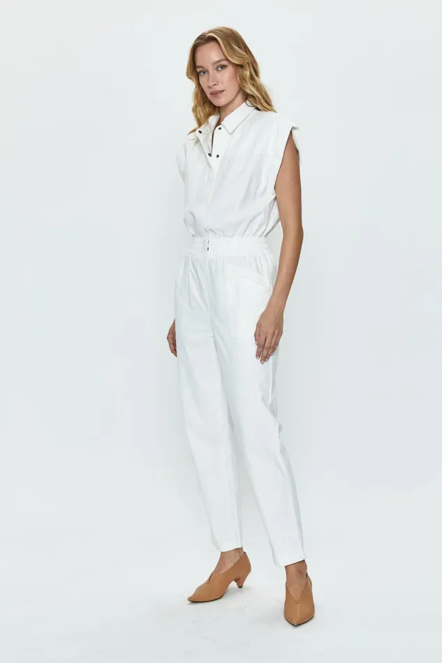 Pistola Denim Rosie Jumpsuit 8211 Porcelain Women Jumpsuits and Rompers