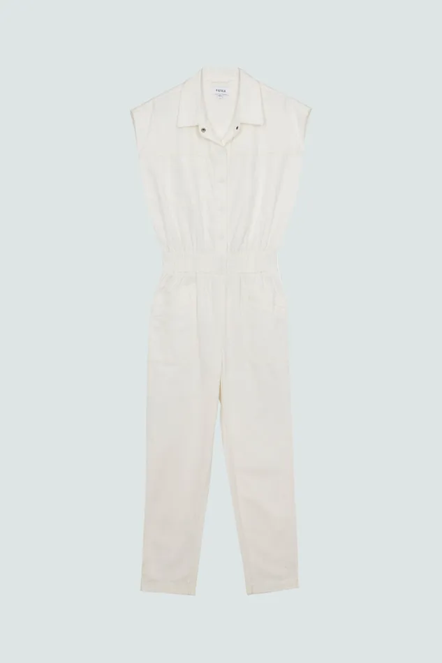 Pistola Denim Rosie Jumpsuit 8211 Porcelain Women Jumpsuits and Rompers
