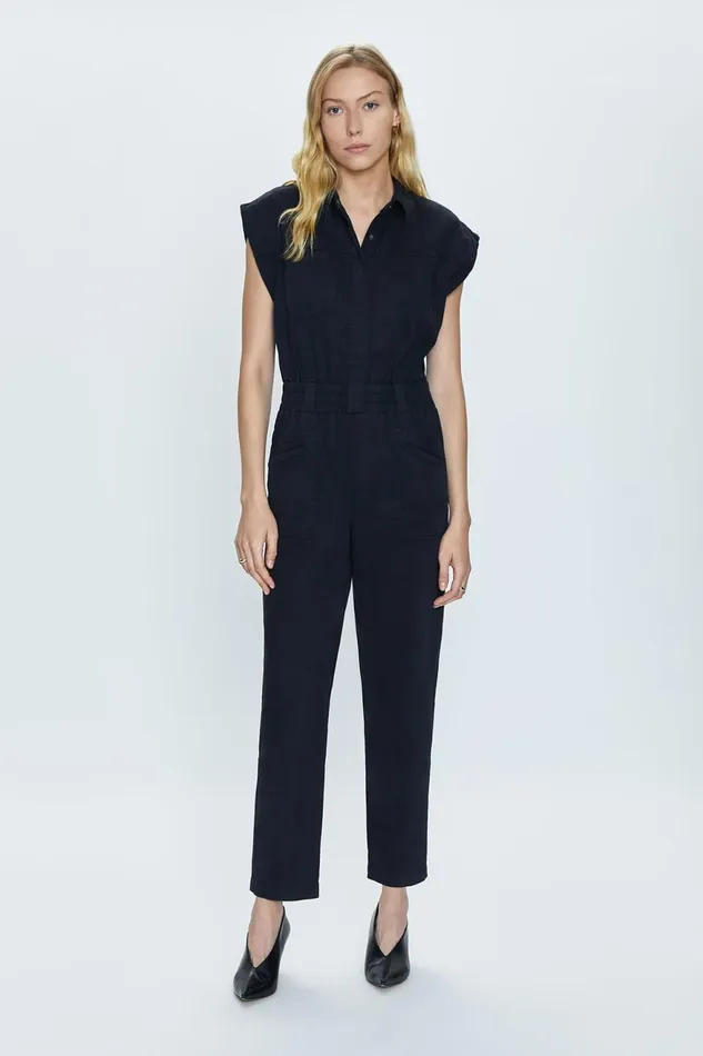 Pistola Denim Rosie Shoulder Pad Jumpsuit 8211 Fade To Black Women Jumpsuits and Rompers Pistola Denim Rosie Shoulder Pad Jumpsuit 8211 Fade To Black Women Jumpsuits and Rompers