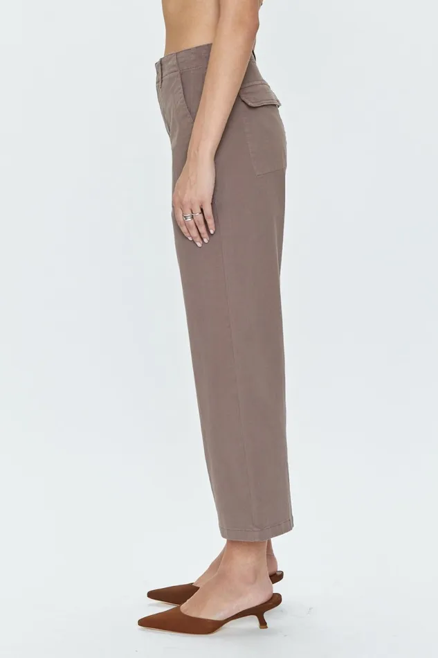Pistola Denim Sophia Wide Leg Utility Ankle 8211 Dark Mushroom Women Pants