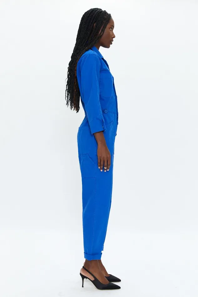 Pistola Denim Tanner Long Sleeve Field Suit 8211 Cobalt Women Jumpsuits and Rompers