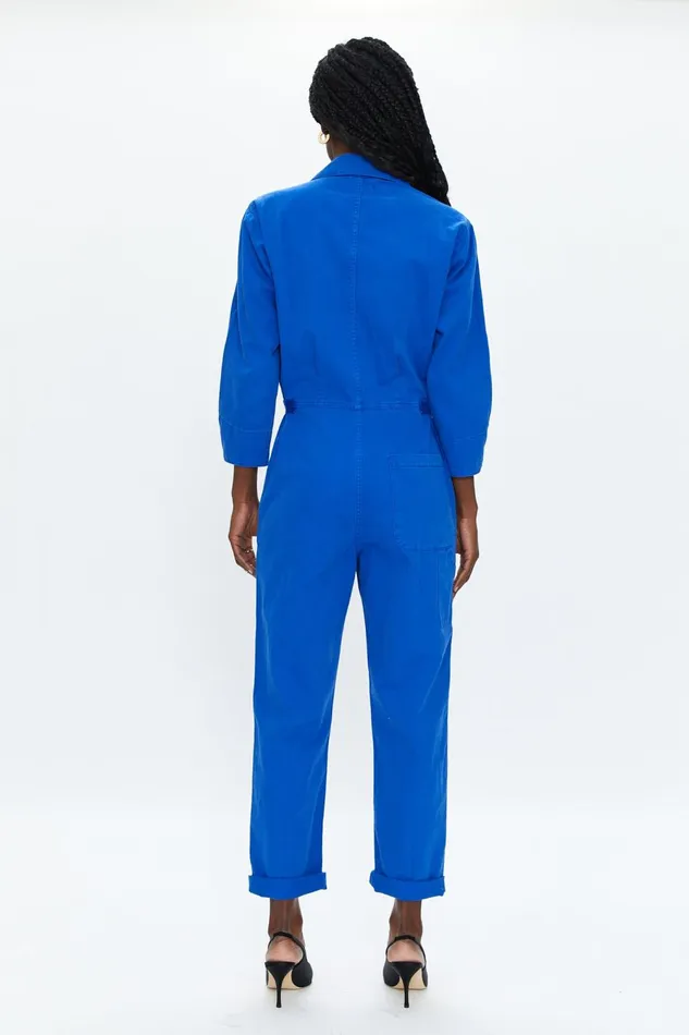 Pistola Denim Tanner Long Sleeve Field Suit 8211 Cobalt Women Jumpsuits and Rompers