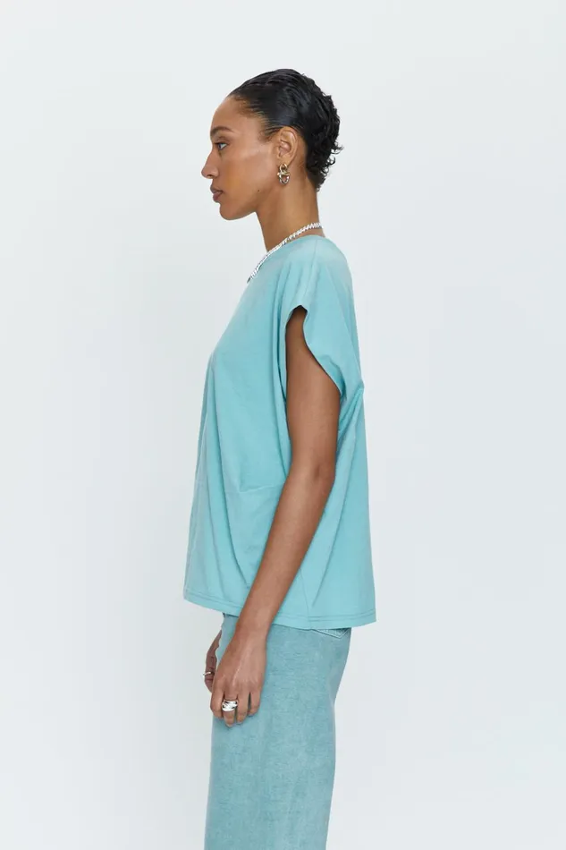 Pistola Denim Trina Muscle Tee 8211 Aqua Women Tees and Tanks
