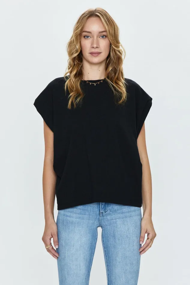 Pistola Denim Trina Muscle Tee 8211 Black Women Tops