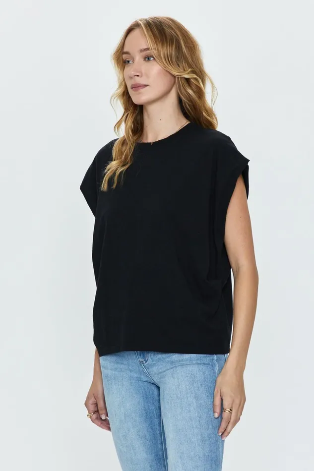 Pistola Denim Trina Muscle Tee 8211 Black Women Tops
