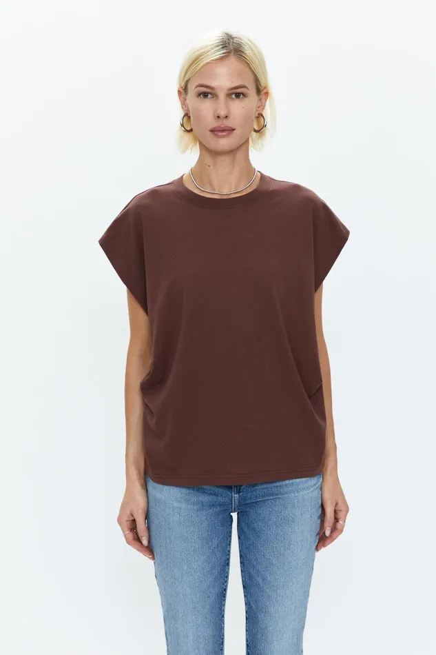 Pistola Denim Trina Muscle Tee 8211 Chocolate Women Tops