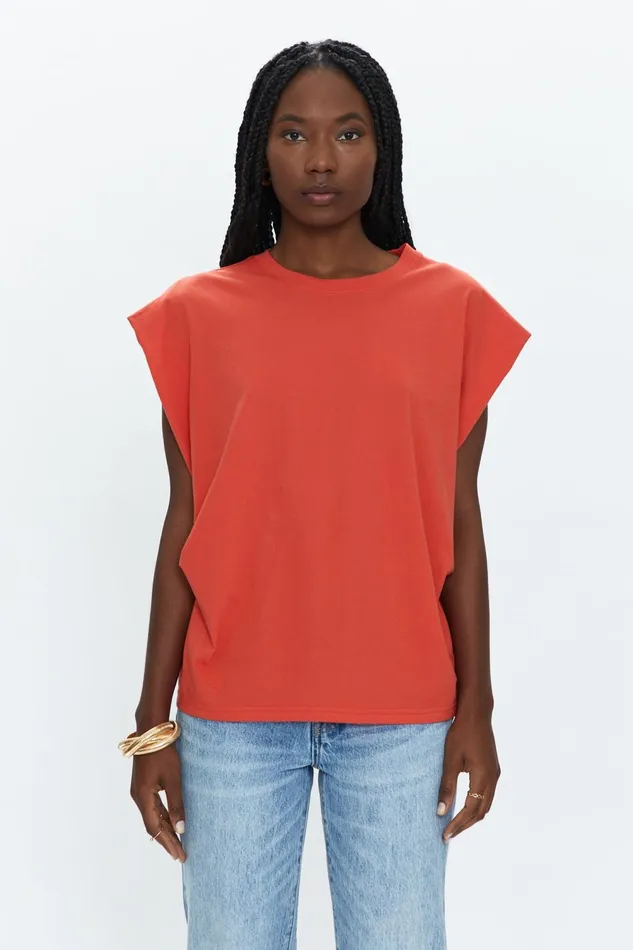 Pistola Denim Trina Muscle Tee 8211 Poppy Women Tops