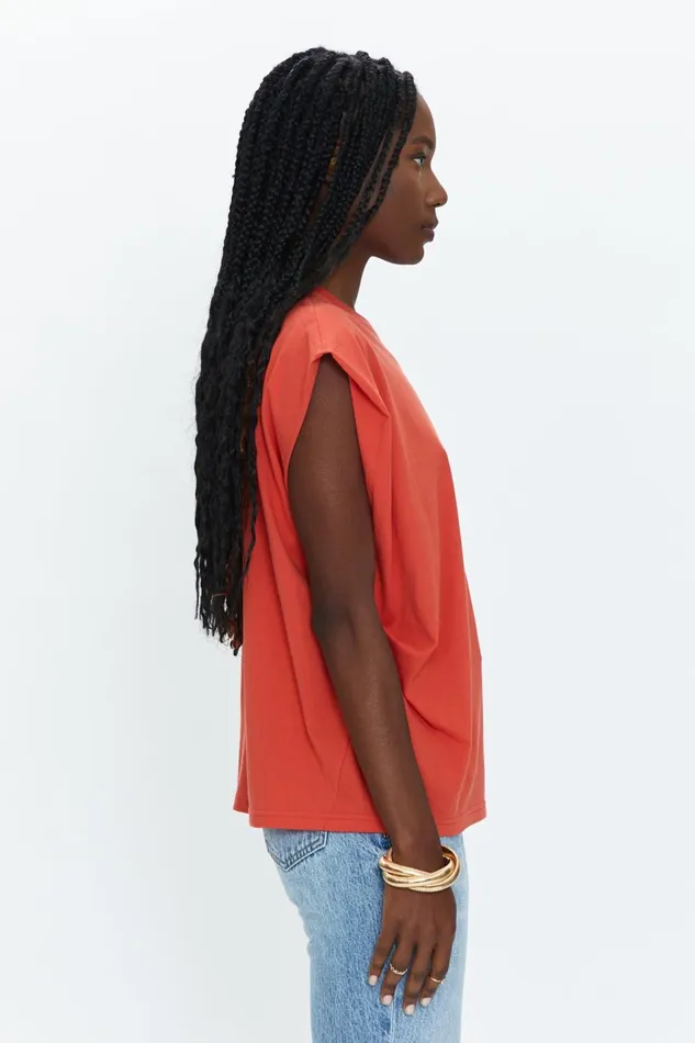 Pistola Denim Trina Muscle Tee 8211 Poppy Women Tops