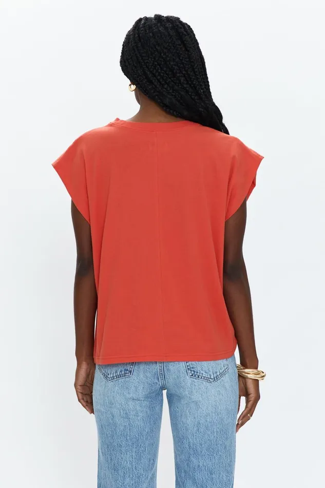 Pistola Denim Trina Muscle Tee 8211 Poppy Women Tops