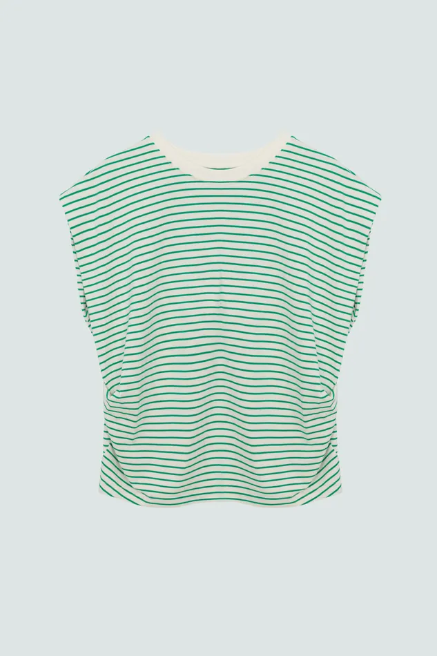 Pistola Denim Trina Muscle Tee 8211 Vert Stripe Women Tees and Tanks
