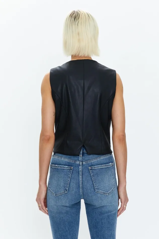 Pistola Denim Vero Fitted Vest 8211 Slate Black Women Tops