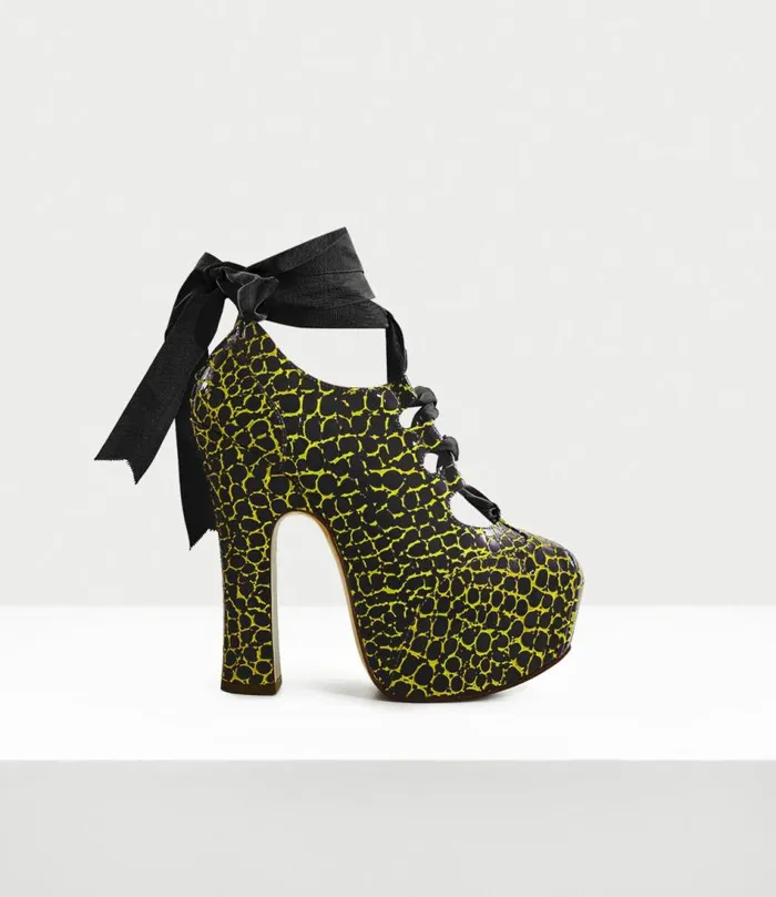 Platforms Women Vivienne Westwood Elevated Ghillie Platform In BlackYellow