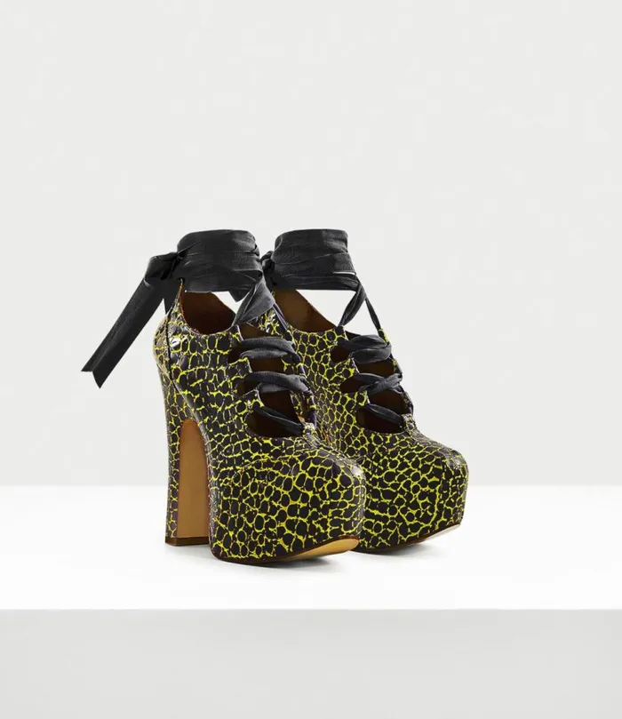 Platforms Women Vivienne Westwood Elevated Ghillie Platform In BlackYellow
