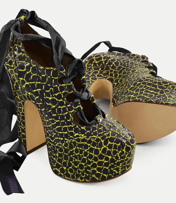 Platforms Women Vivienne Westwood Elevated Ghillie Platform In BlackYellow