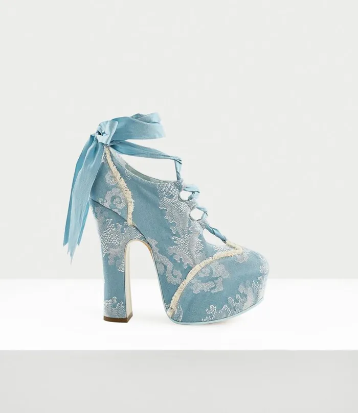 Platforms Women Vivienne Westwood Elevated Ghillie Platform In BlueCoral