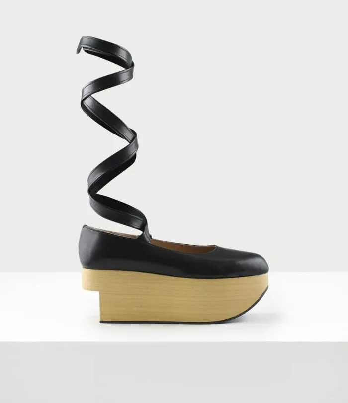 Platforms Women Vivienne Westwood Rocking Horse Ballerina Shoes In Black