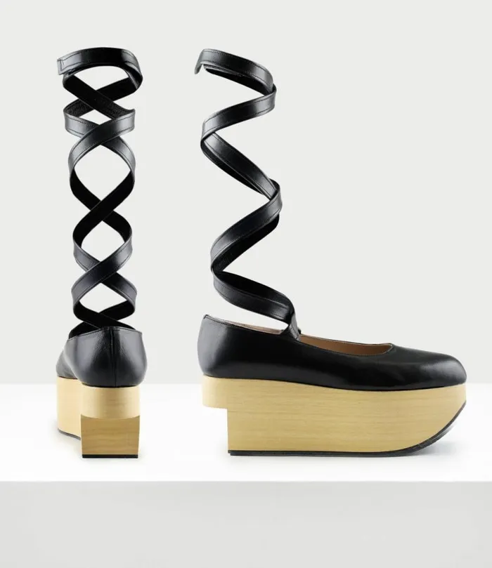 Platforms Women Vivienne Westwood Rocking Horse Ballerina Shoes In Black