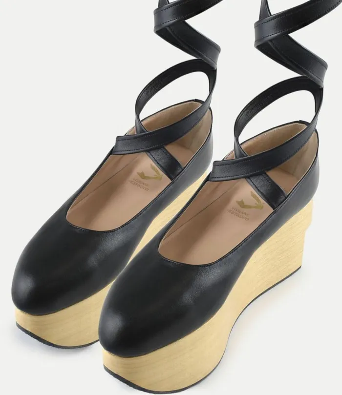 Platforms Women Vivienne Westwood Rocking Horse Ballerina Shoes In Black