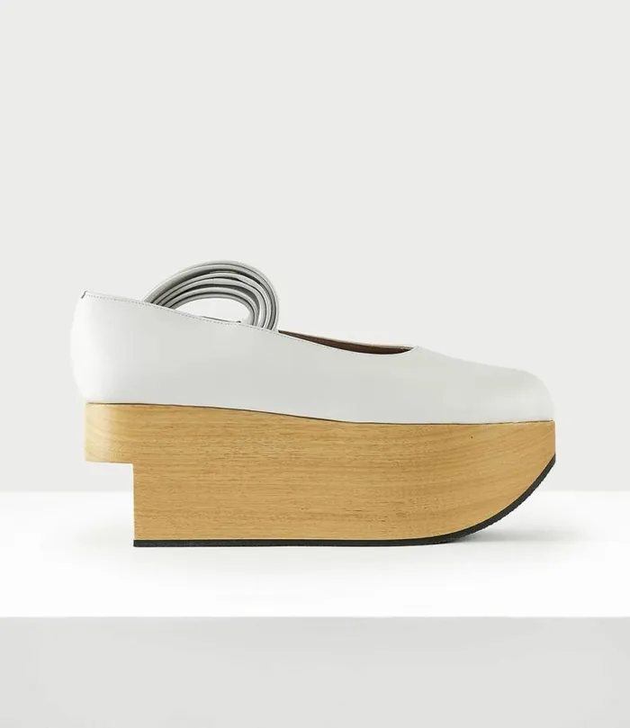 Platforms Women Vivienne Westwood Rocking Horse Ballerina Shoes In White