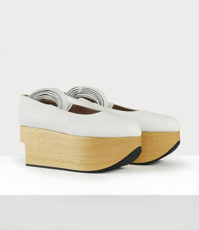 Platforms Women Vivienne Westwood Rocking Horse Ballerina Shoes In White
