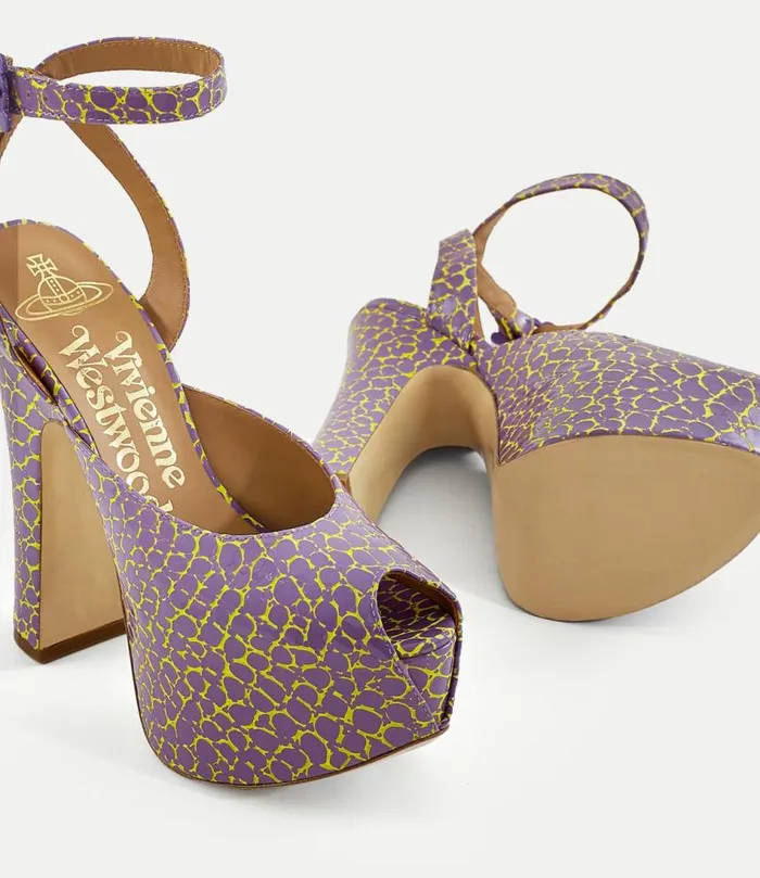 Platforms Women Vivienne Westwood Vargas Elevated Sandal In LilacYellow