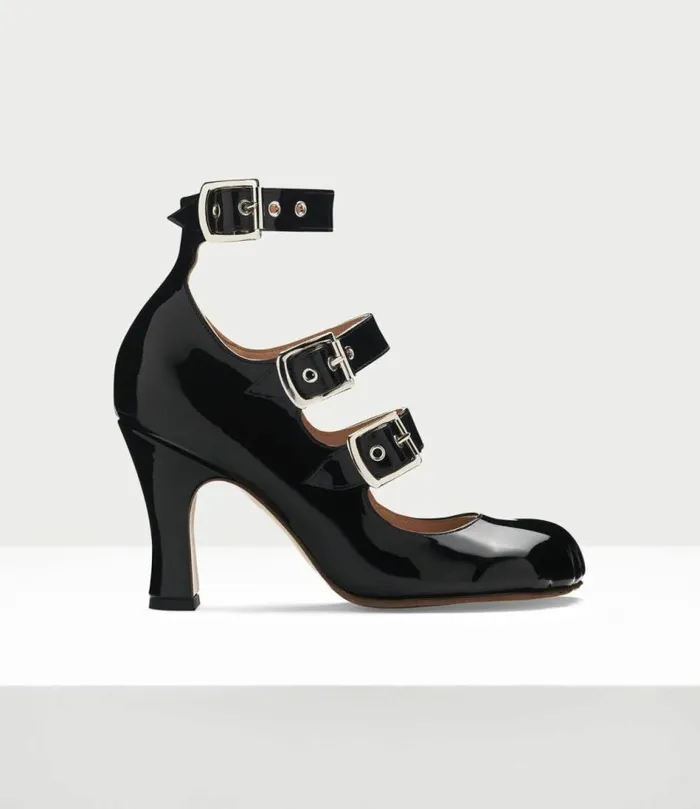 Pumps Women Vivienne Westwood Animal Toe Three Strap Shoe In Black