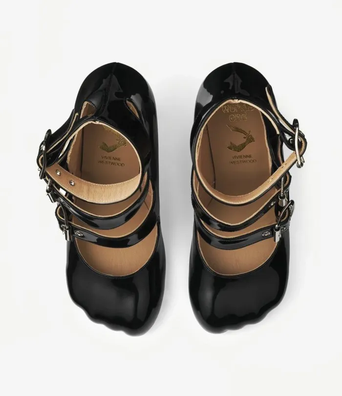 Pumps Women Vivienne Westwood Animal Toe Three Strap Shoe In Black
