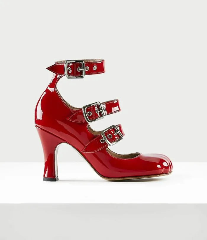 Pumps Women Vivienne Westwood Animal Toe Three Strap Shoe In Red