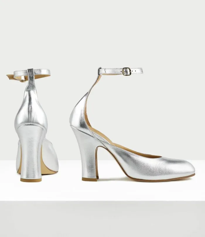 Pumps Women Vivienne Westwood Tart Shoe In SilverLaminato