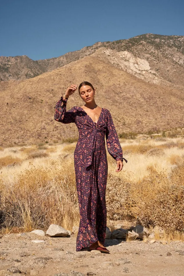 Reese Dress Petite Fleur Aubergine Women Natalie Martin Dresses