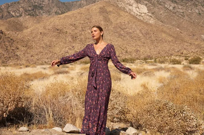 Reese Dress Petite Fleur Aubergine Women Natalie Martin Dresses