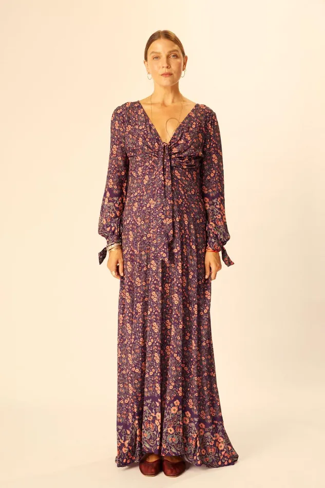 Reese Dress Petite Fleur Aubergine Women Natalie Martin Dresses