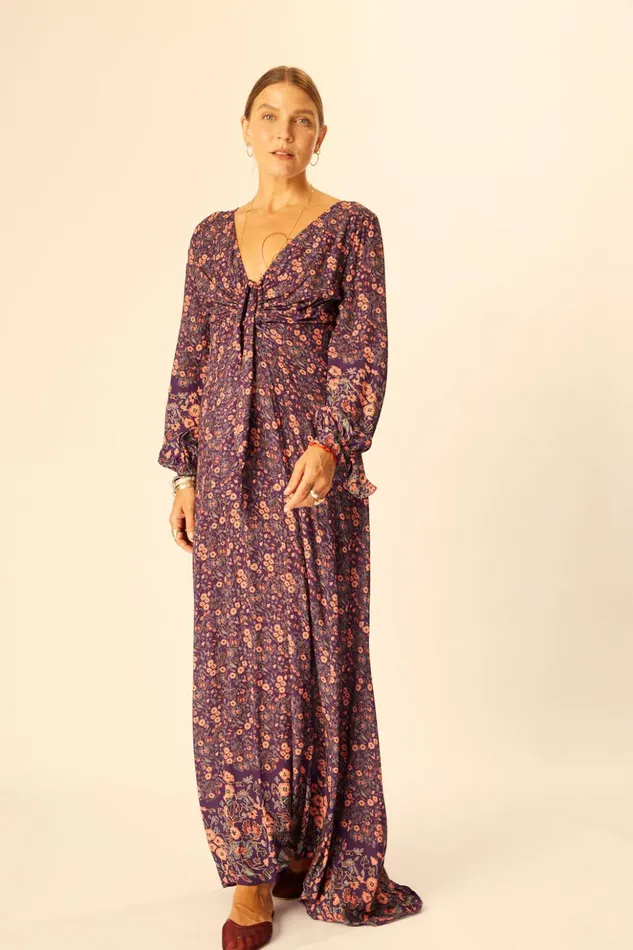Reese Dress Petite Fleur Aubergine Women Natalie Martin Dresses