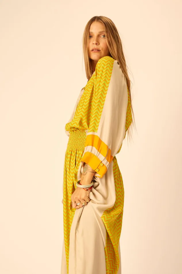 Remy Top Block Zigzag Tangerine Women Natalie Martin Tops